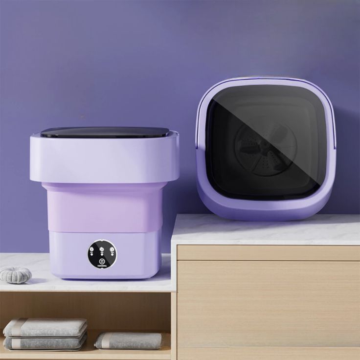 Effortless Quick Laundry: Portable Folding Mini Washing Machine | Compact Smart Washer for Bachelors, PGs & Small Families