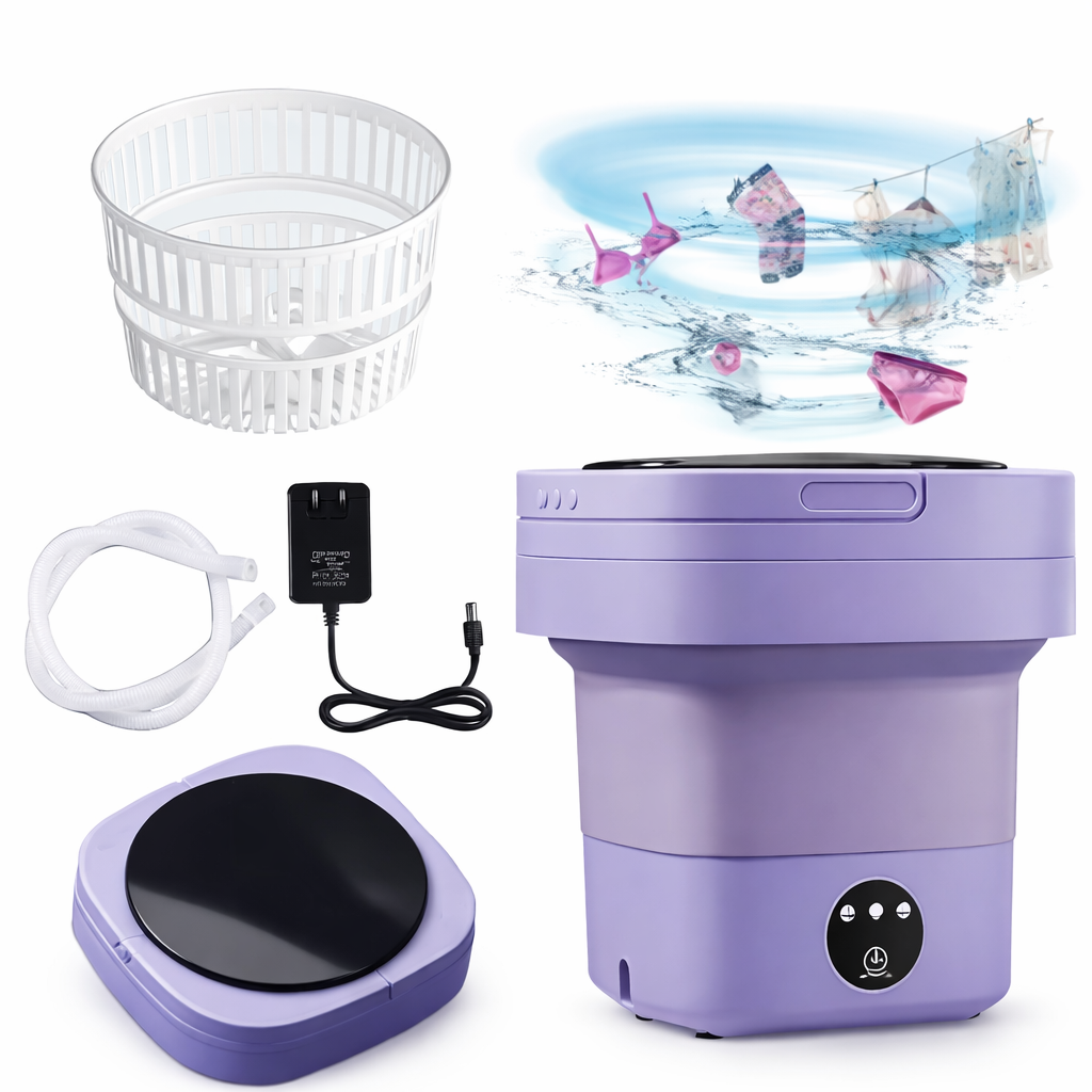 Effortless Quick Laundry: Portable Folding Mini Washing Machine | Compact Smart Washer for Bachelors, PGs & Small Families - Image 2