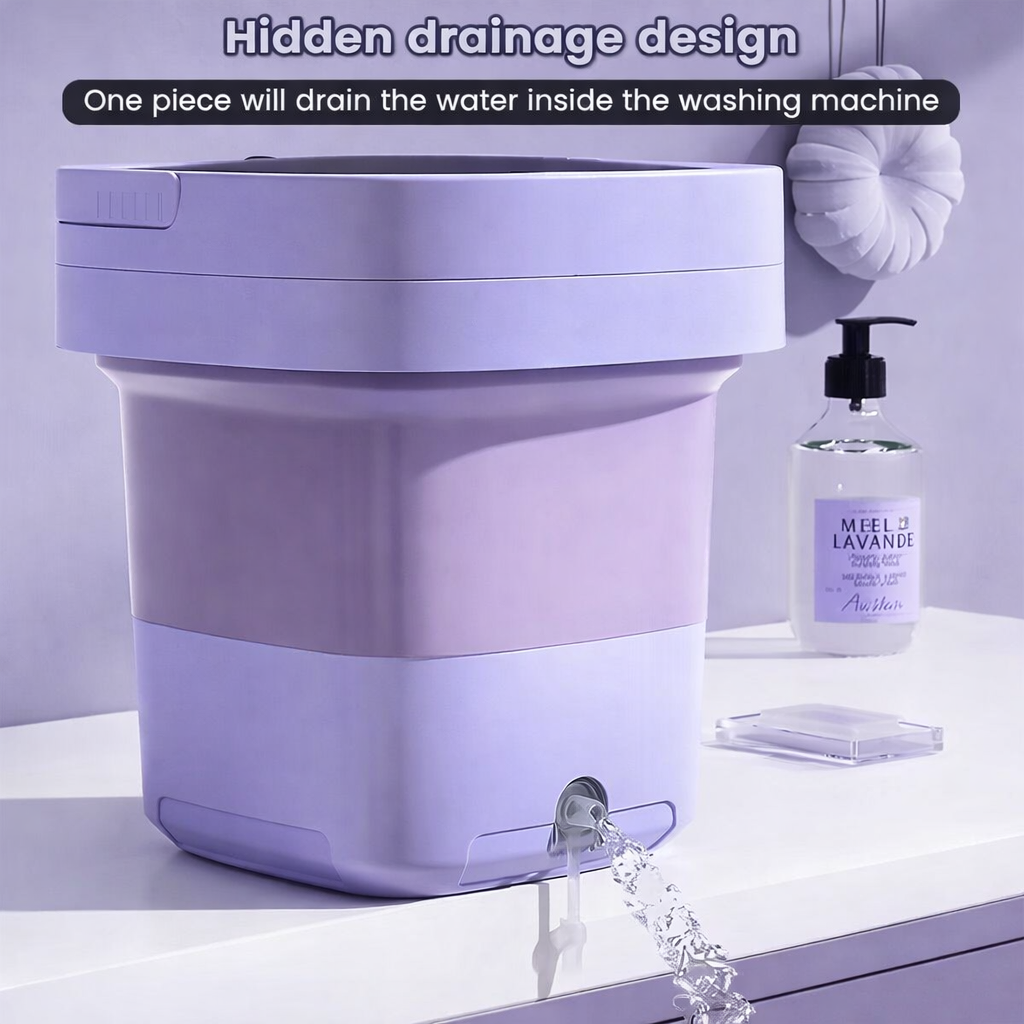 Effortless Quick Laundry: Portable Folding Mini Washing Machine | Compact Smart Washer for Bachelors, PGs & Small Families - Image 5