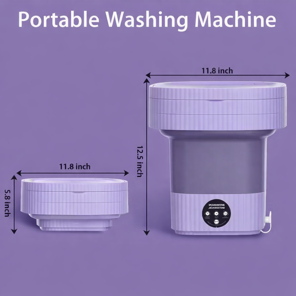Effortless Quick Laundry: Portable Folding Mini Washing Machine | Compact Smart Washer for Bachelors, PGs & Small Families - Image 3