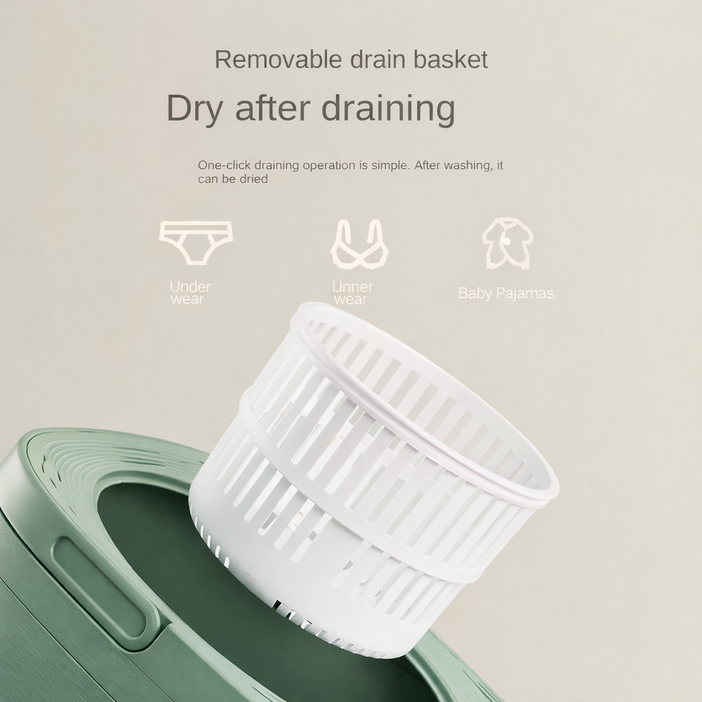 Effortless Quick Laundry: Portable Folding Mini Washing Machine | Compact Smart Washer for Bachelors, PGs & Small Families - Image 6